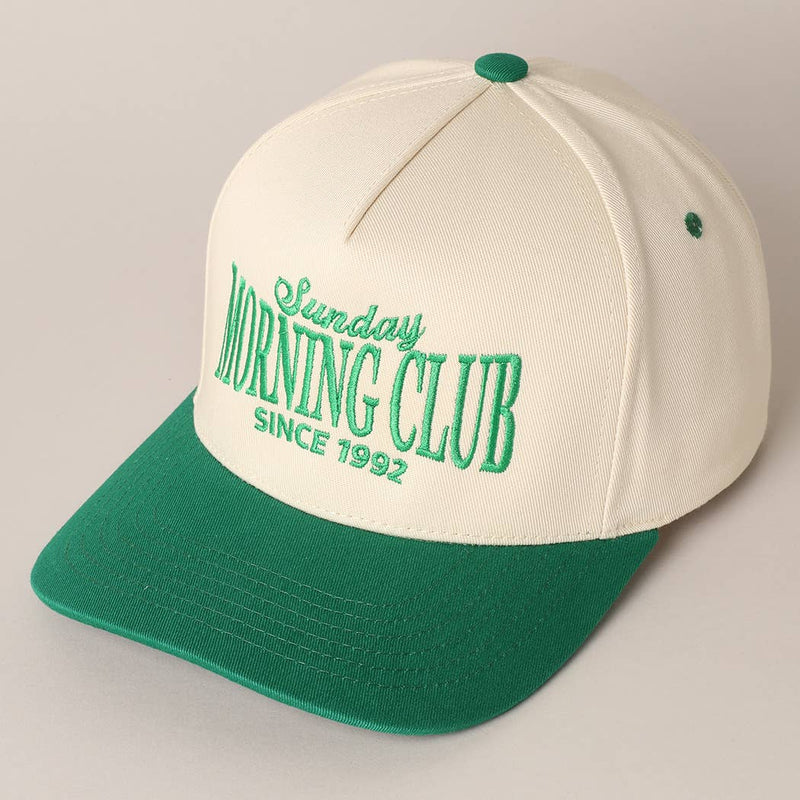 Sunday Morning Club Two-Tone Trucker Hat: Green - Shepherd Me Shop