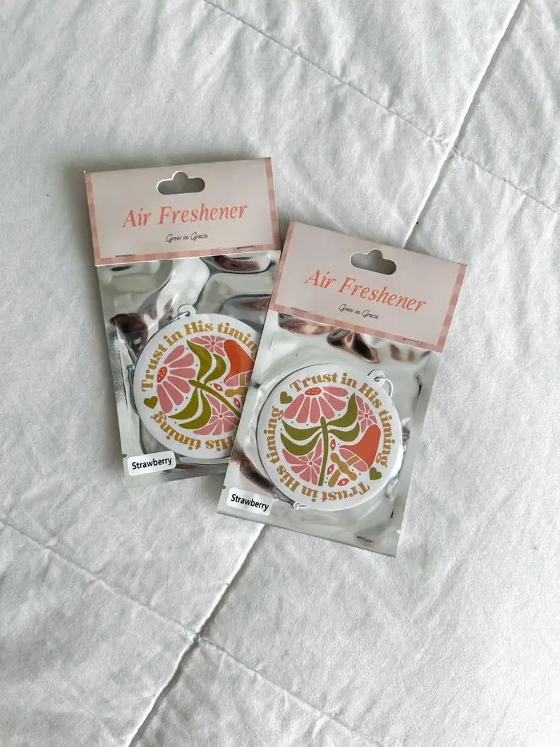Trust in God's Timing Car Air Freshener - Shepherd Me Shop