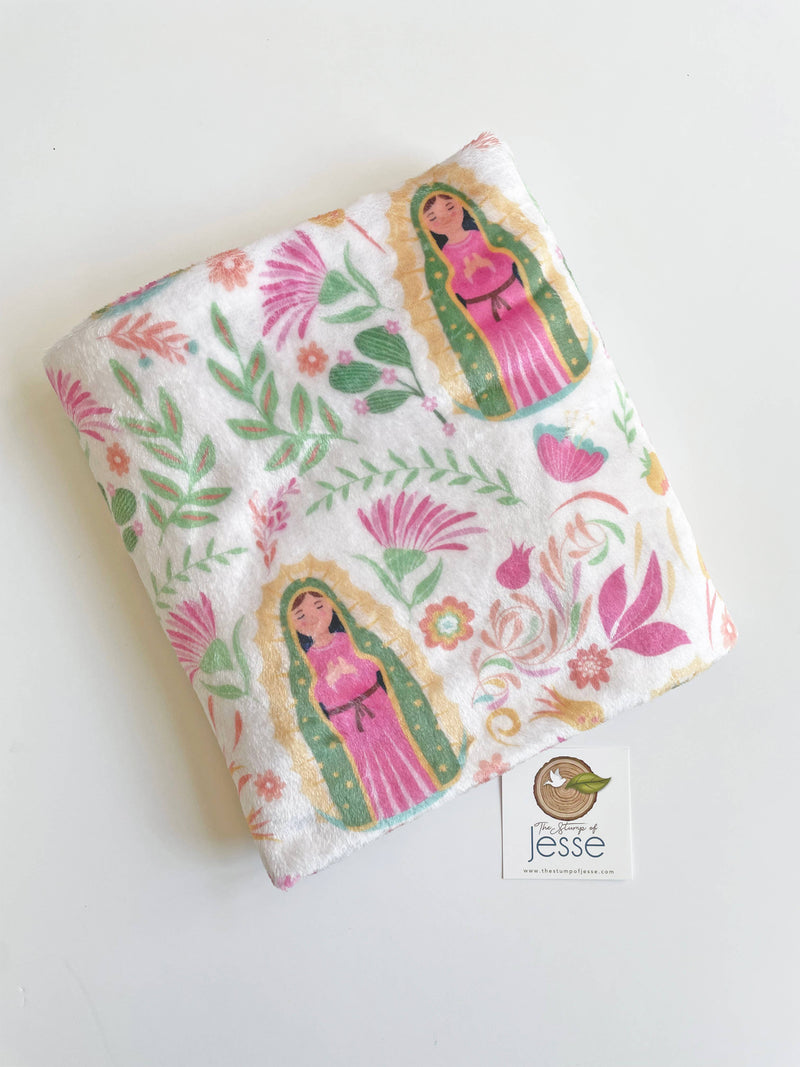 Our Lady of Guadalupe Minky Blanket: 50" x 60"