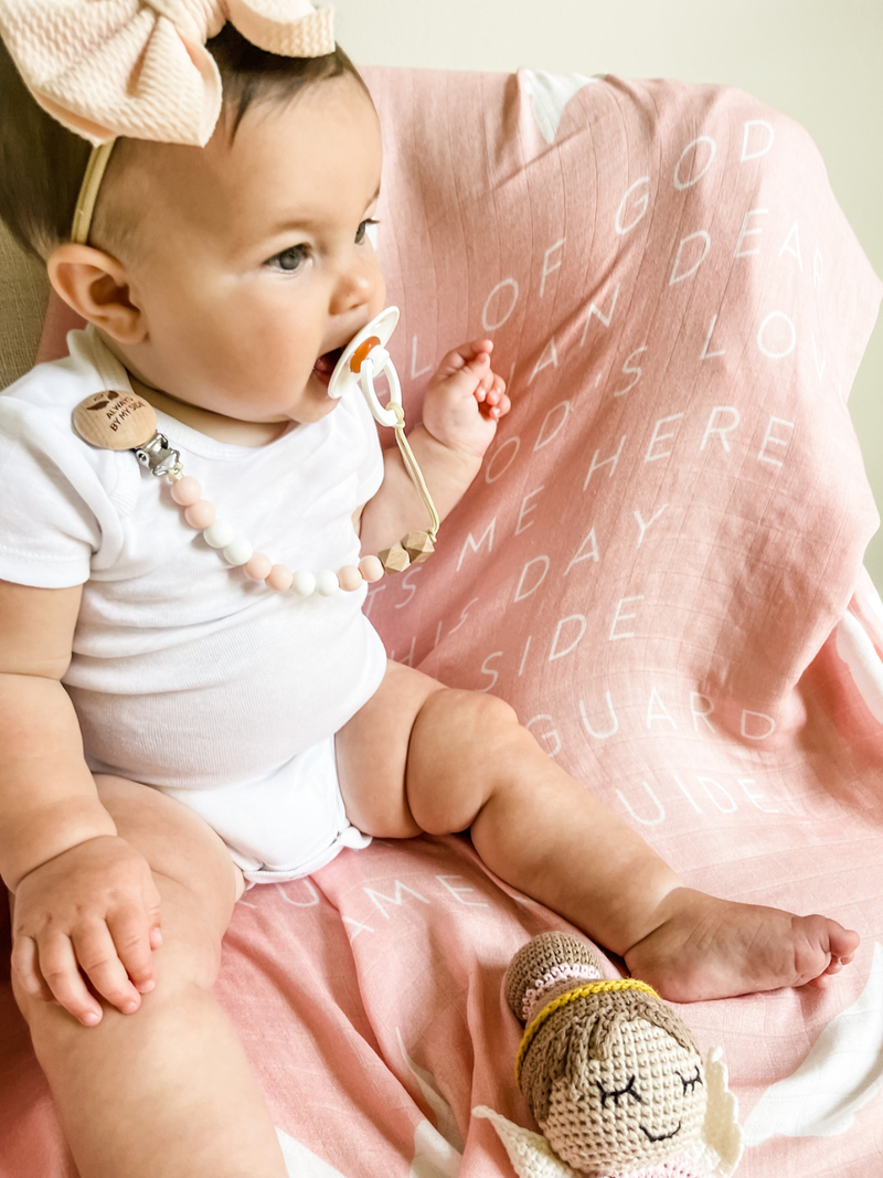 Guardian Angel Baby Swaddle: Pink
