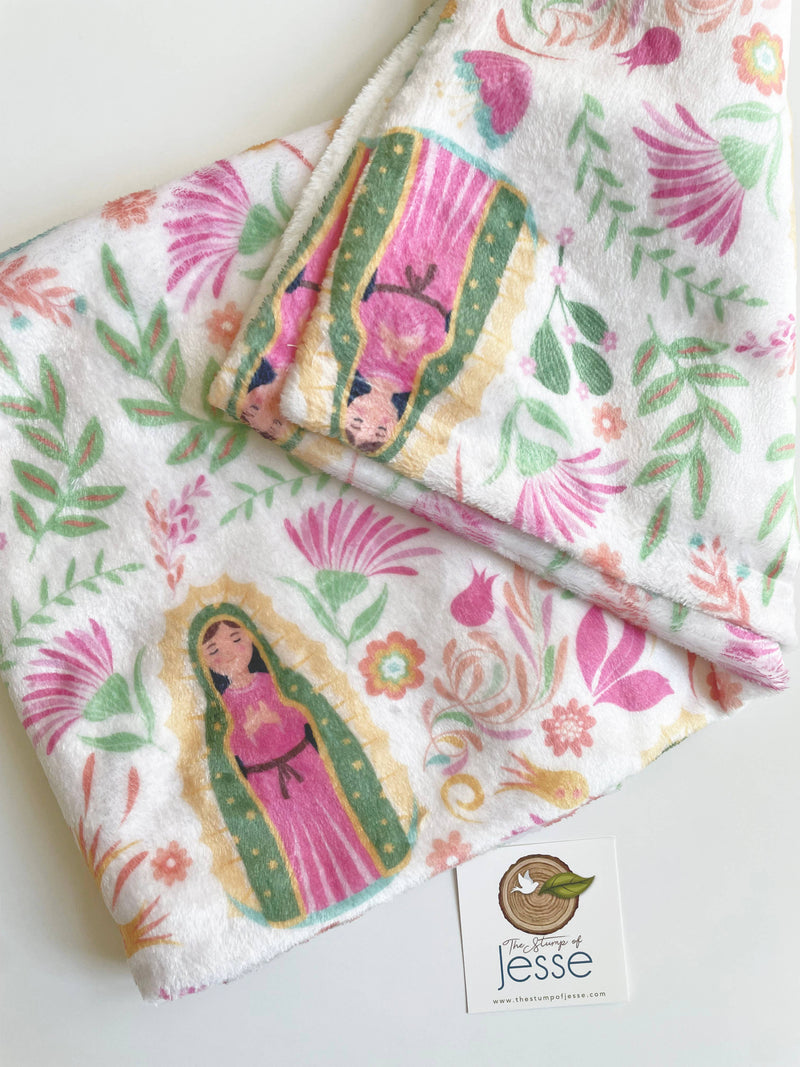 Our Lady of Guadalupe Minky Blanket: 50" x 60"