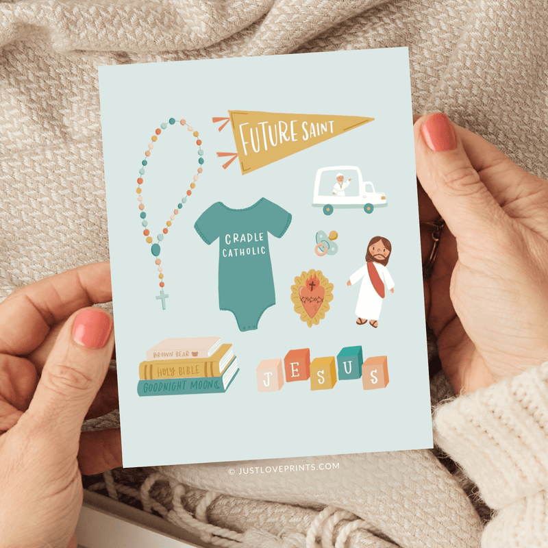 Catholic Baby Greeting Card - Shepherd Me Shop