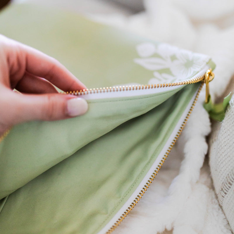 Renewed Carry-All Zipper Pouch: Laurel Green - Shepherd Me Shop