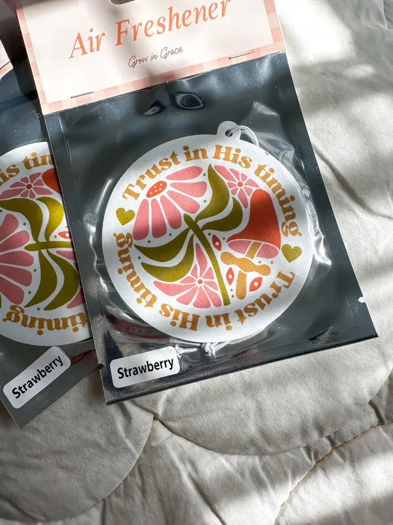 Trust in God's Timing Car Air Freshener - Shepherd Me Shop