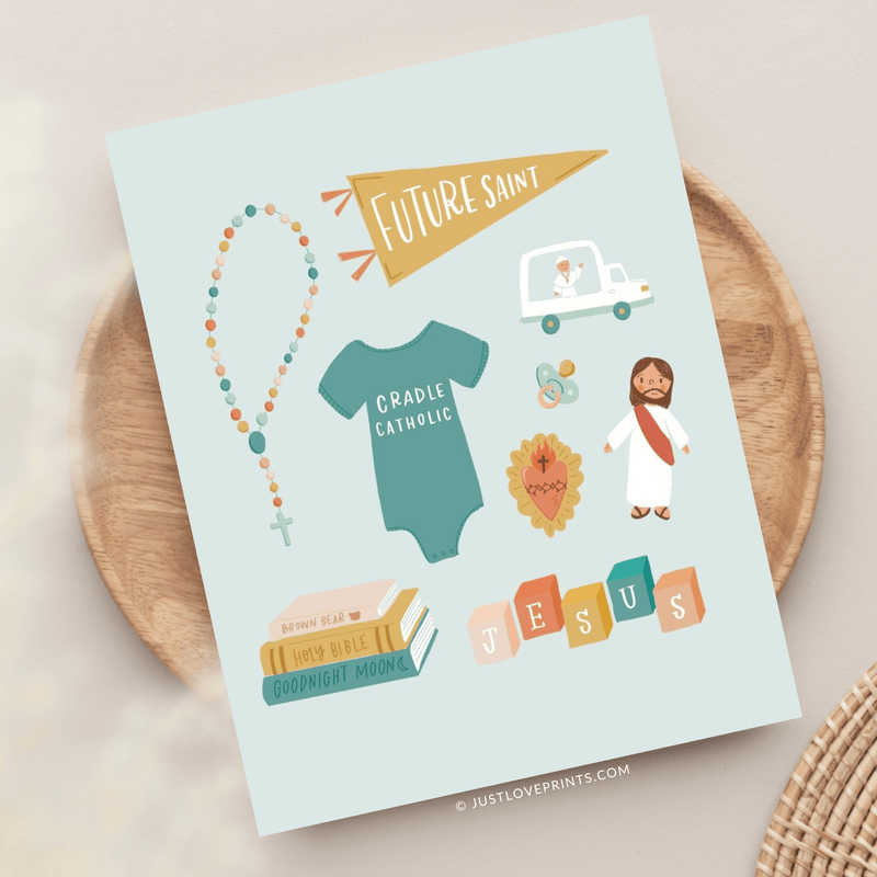 Catholic Baby Greeting Card - Shepherd Me Shop