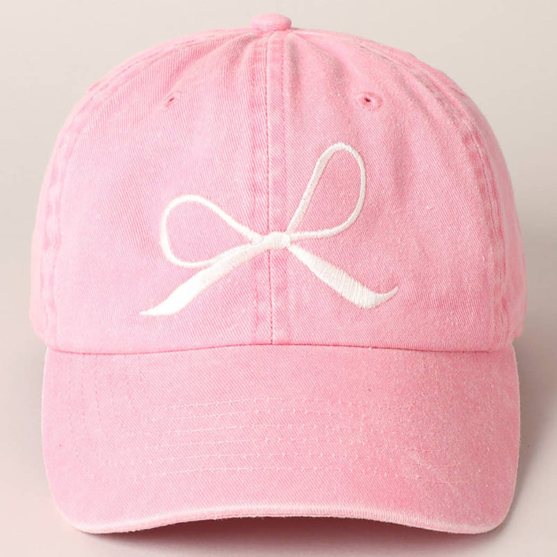 Our Lady, Undoer of Knots Bow Embroidered Baseball Cap - Light Pink - Shepherd Me Shop