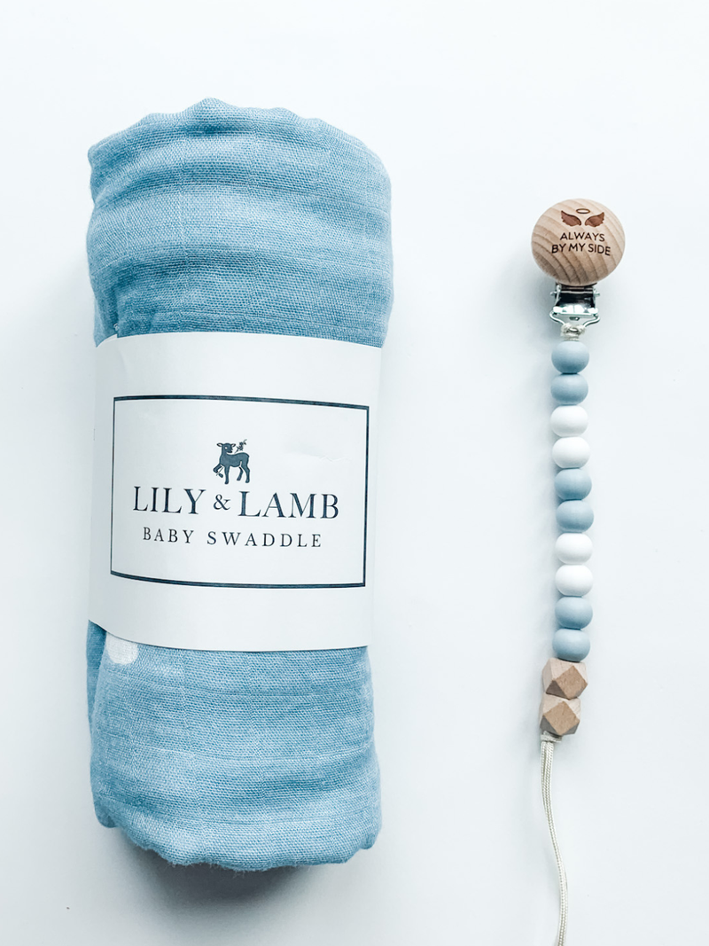 Guardian Angel Baby Swaddle: Blue