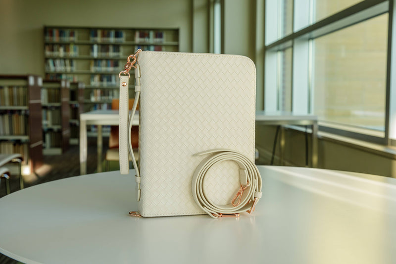 Bible Cover Crossbody: Pearl - Shepherd Me Shop