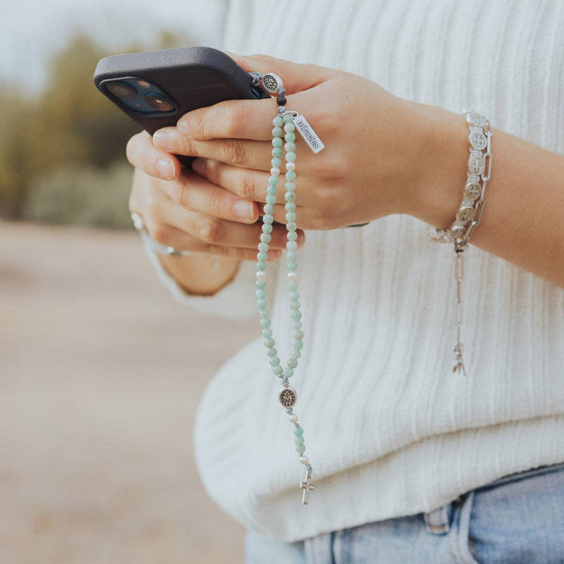 Rosary Phone Charm: Blue
