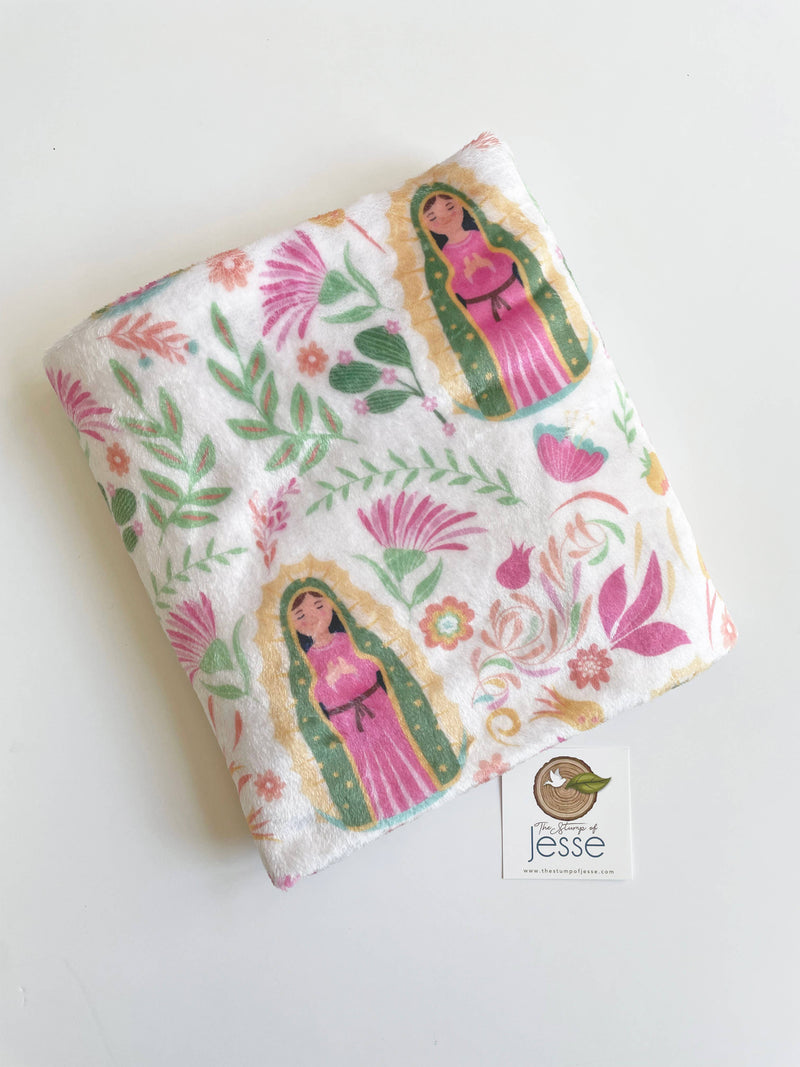 Our Lady of Guadalupe Minky Blanket: 50" x 60"