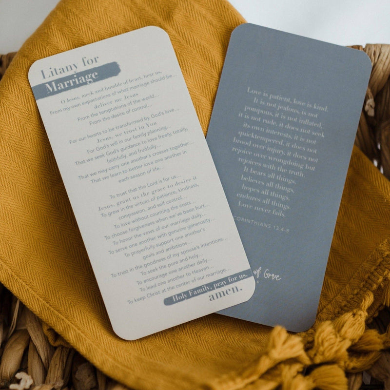 Litany for Marriage Prayer Card - Shepherd Me Shop