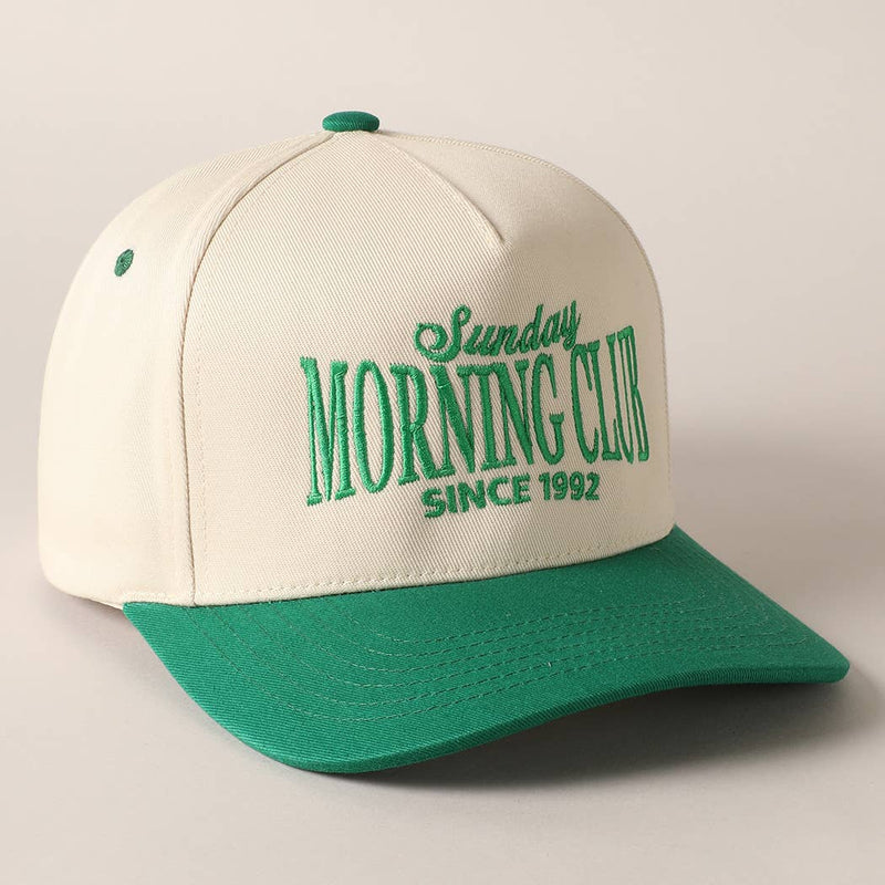 Sunday Morning Club Two-Tone Trucker Hat: Green - Shepherd Me Shop