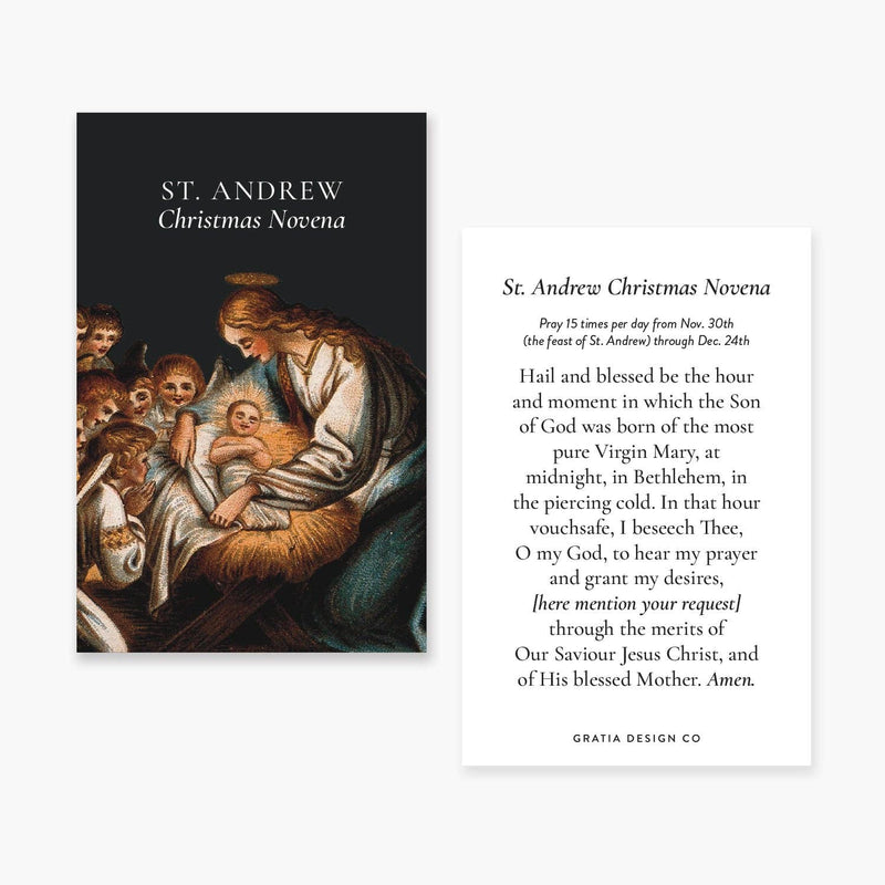 St. Andrew Christmas Novena Prayer Card: Single Card
