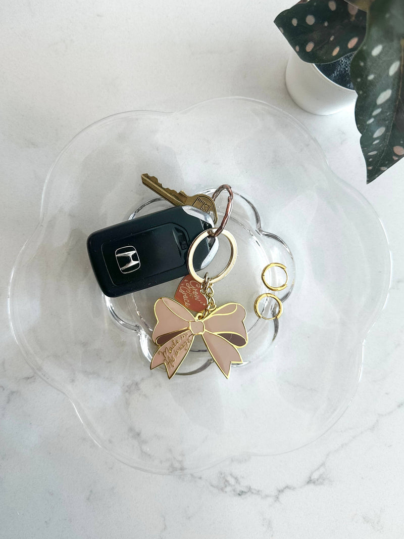 Made in His Image Bow Enamel Keychain - Shepherd Me Shop