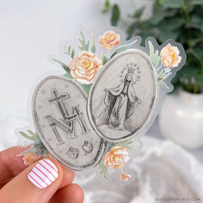 Miraculous Medal Vinyl Sticker - Shepherd Me Shop