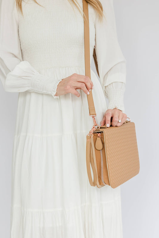 Bible Cover Crossbody: Caramel