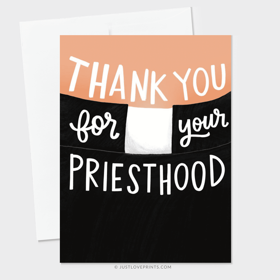 Thank You For Your Priesthood Greeting Card - Shepherd Me Shop