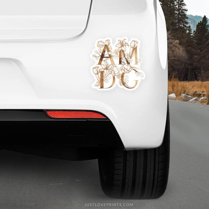 AMDG Catholic Car Magnet - Shepherd Me Shop