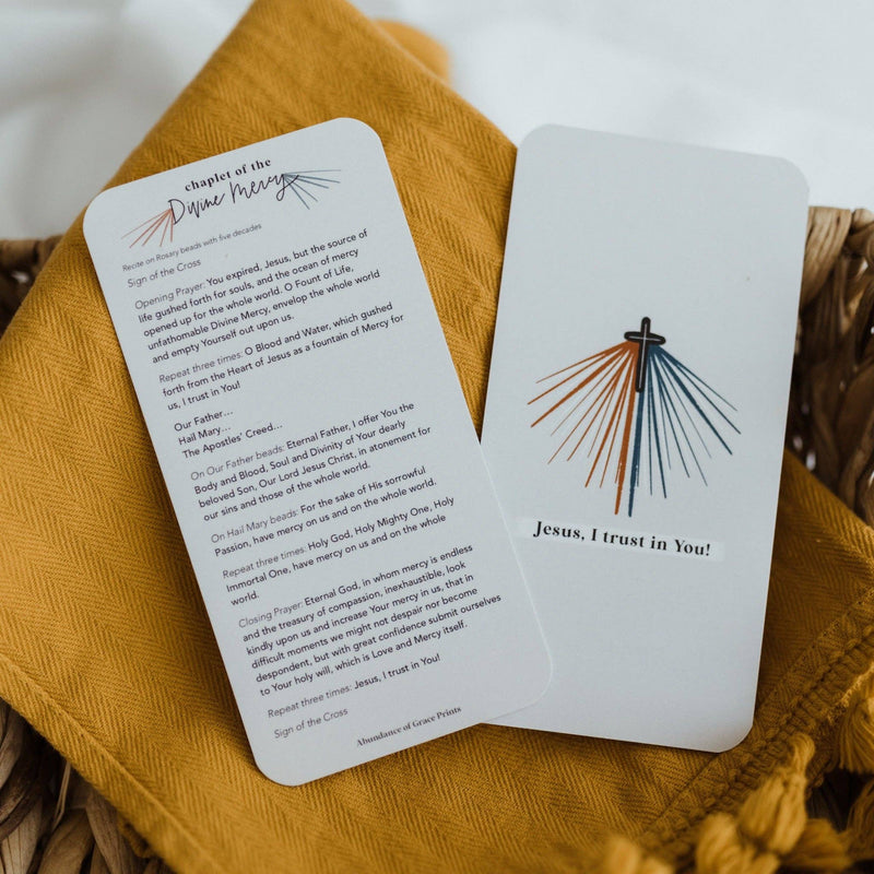 The Divine Mercy Chaplet Prayer Card