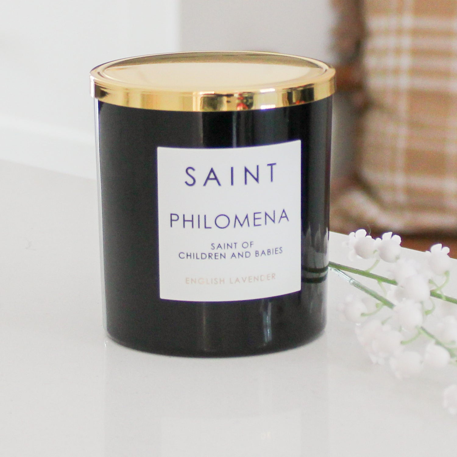 Saint Philomena Prayer Candle: English Lavender - Shepherd Me Shop