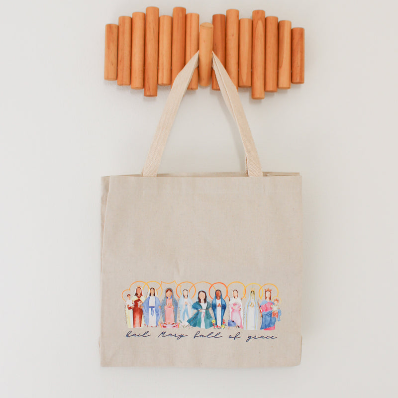 Many Mary Canvas Tote Bag - Shepherd Me Shop