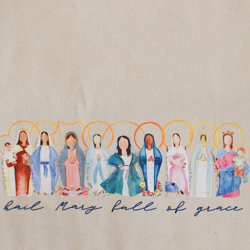 Many Mary Canvas Tote Bag - Shepherd Me Shop