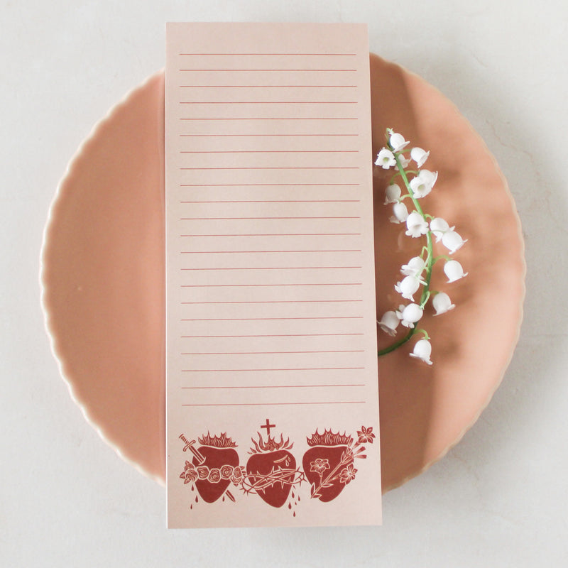 Holy Family Hearts Notepad - Shepherd Me Shop