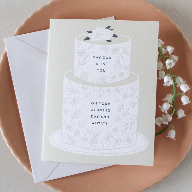 Catholic Wedding Cake Card - Shepherd Me Shop