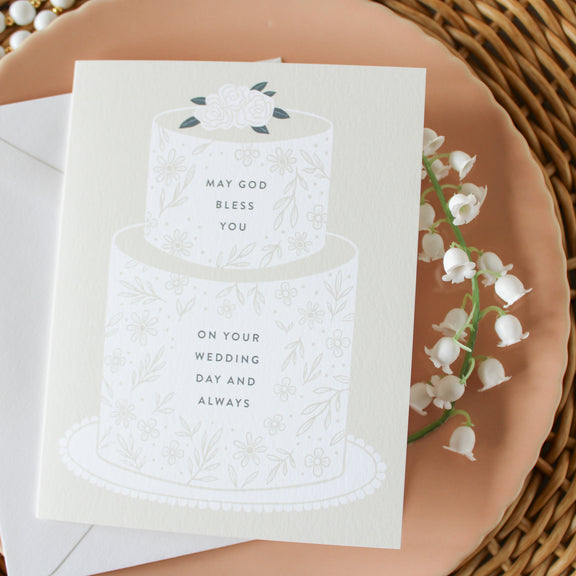 Catholic Wedding Cake Card - Shepherd Me Shop