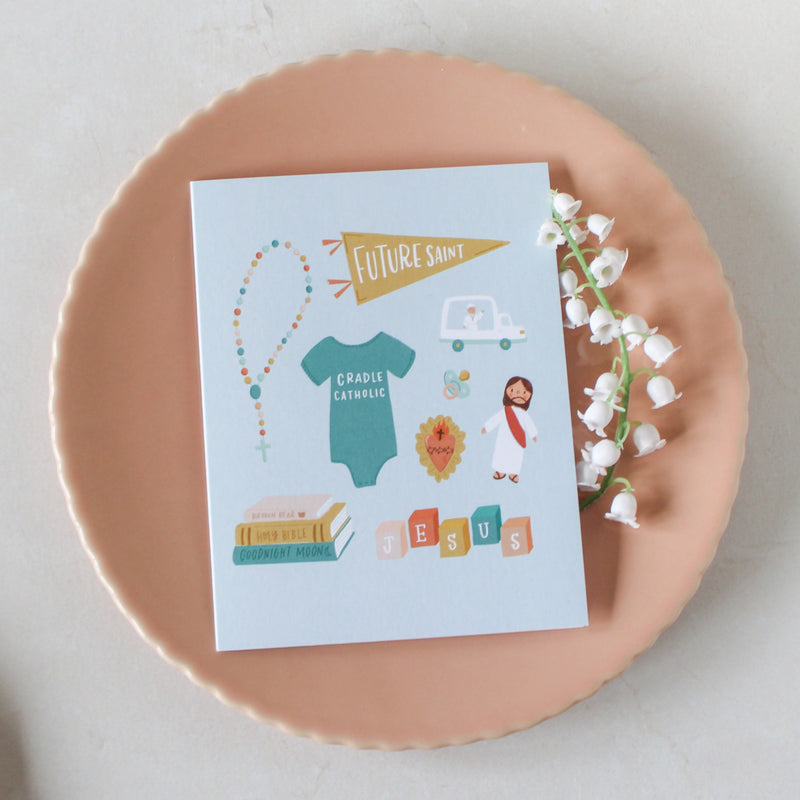 Catholic Baby Greeting Card - Shepherd Me Shop