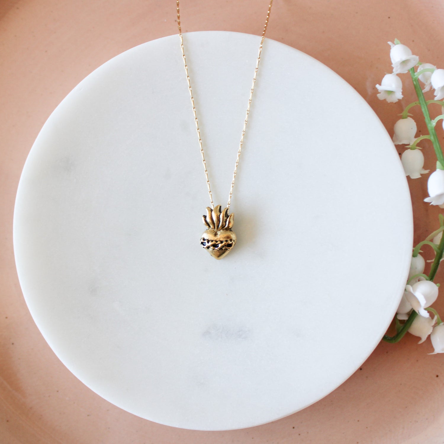 Corazon Sagrado (Sacred Heart) Catholic Necklace - Shepherd Me Shop