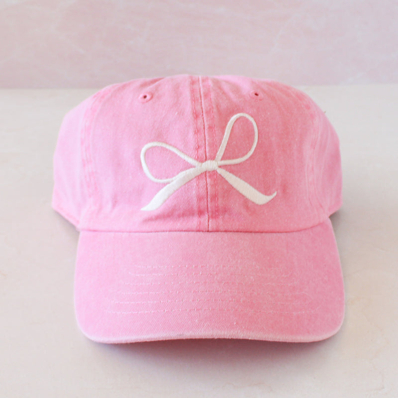 Our Lady, Undoer of Knots Bow Embroidered Baseball Cap - Light Pink - Shepherd Me Shop
