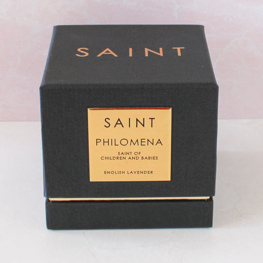Saint Philomena Prayer Candle: English Lavender - Shepherd Me Shop