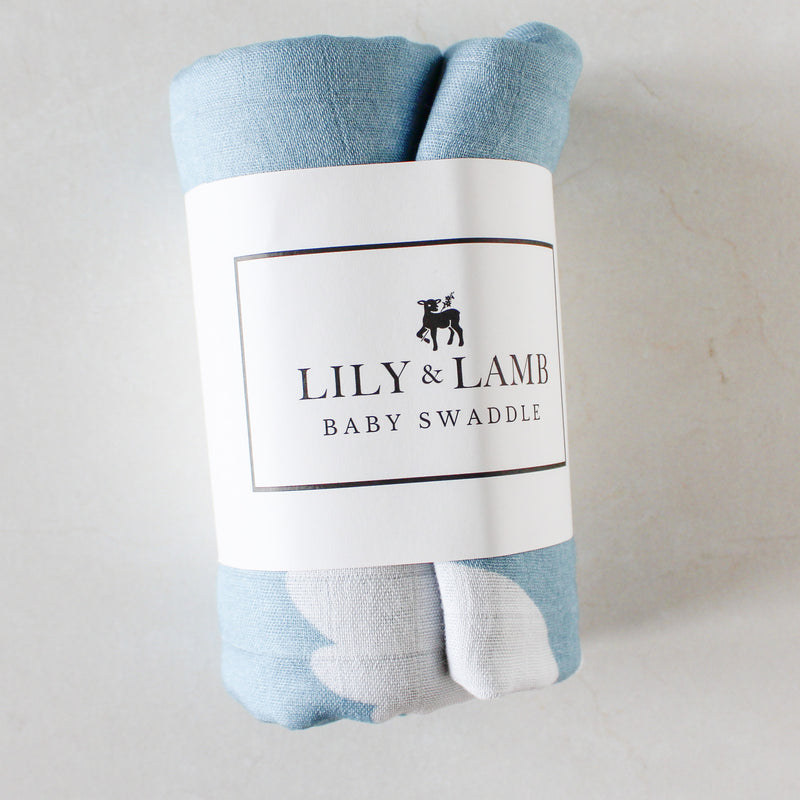 Guardian Angel Baby Swaddle: Blue