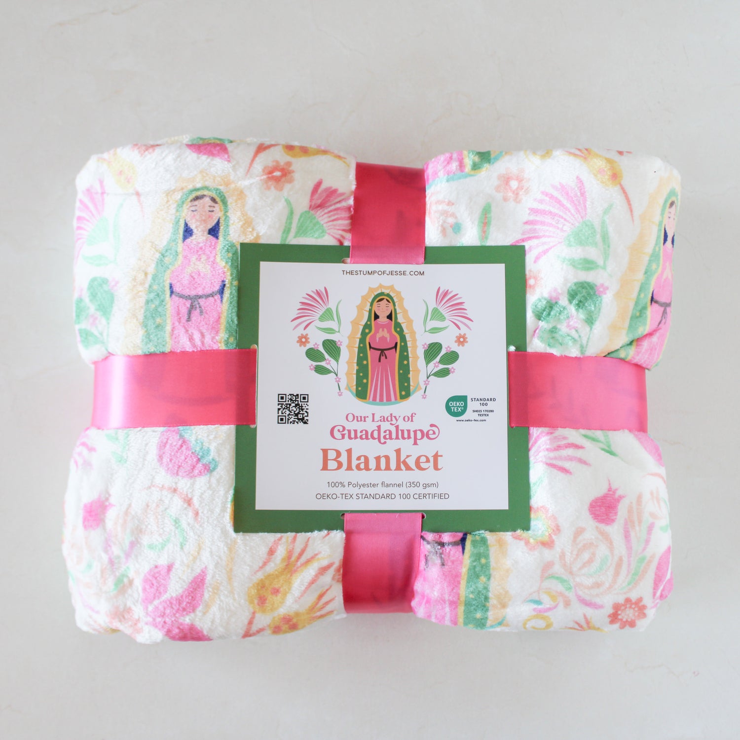 Our Lady of Guadalupe Minky Blanket: 50" x 60"