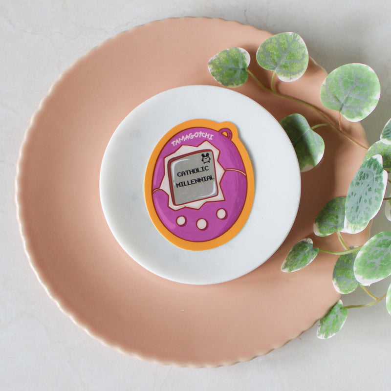 Catholic Millennial Tamagotchi Sticker