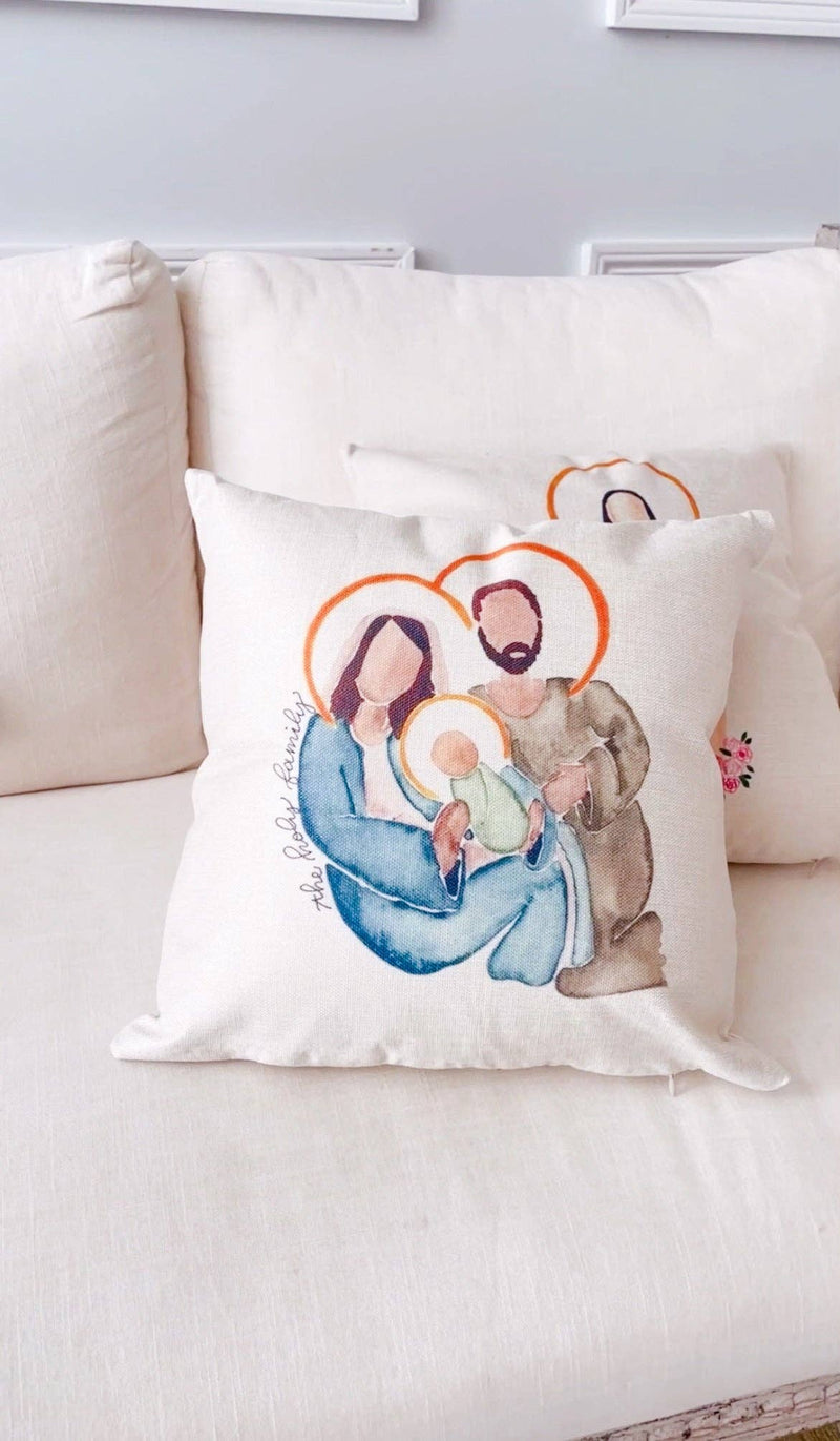 Holy Family Square Pillow - Shepherd Me Shop