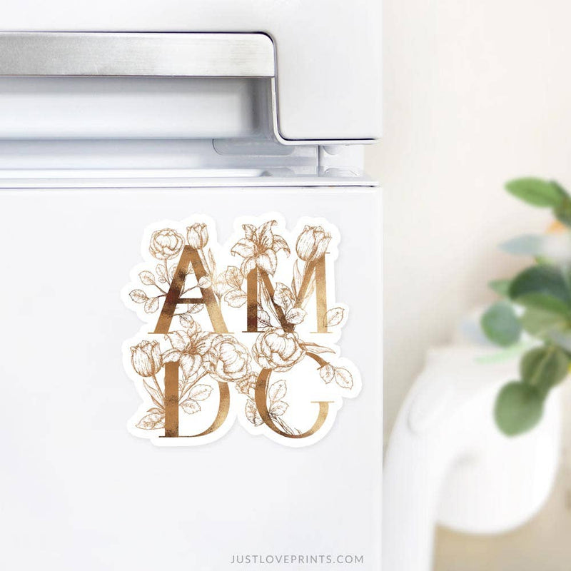 AMDG Catholic Car Magnet - Shepherd Me Shop