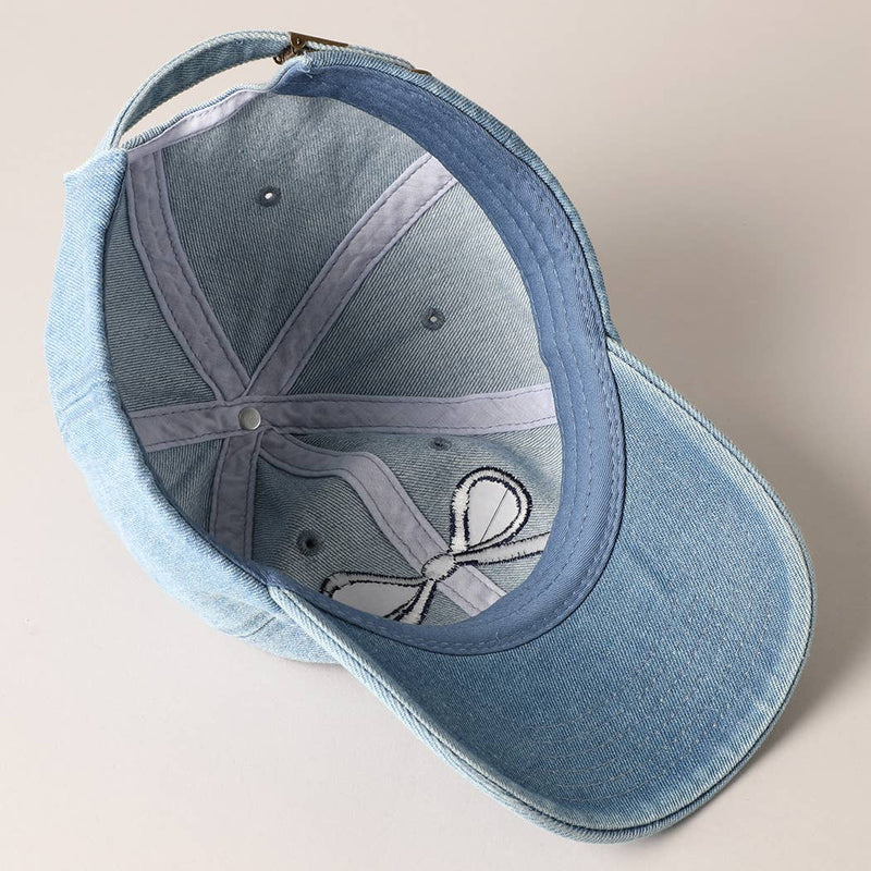 Our Lady, Undoer of Knots Embroidered Baseball Cap – Denim - Shepherd Me Shop
