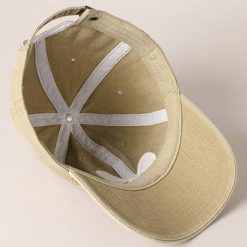 Our Lady, Undoer of Knots Embroidered Baseball Cap - Sand - Shepherd Me Shop