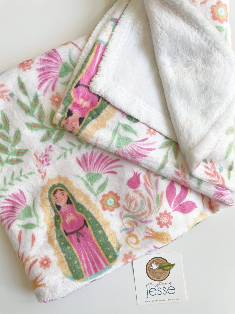 Our Lady of Guadalupe Minky Blanket: 50" x 60"