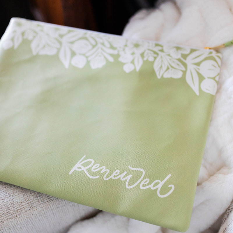 Renewed Carry-All Zipper Pouch: Laurel Green - Shepherd Me Shop