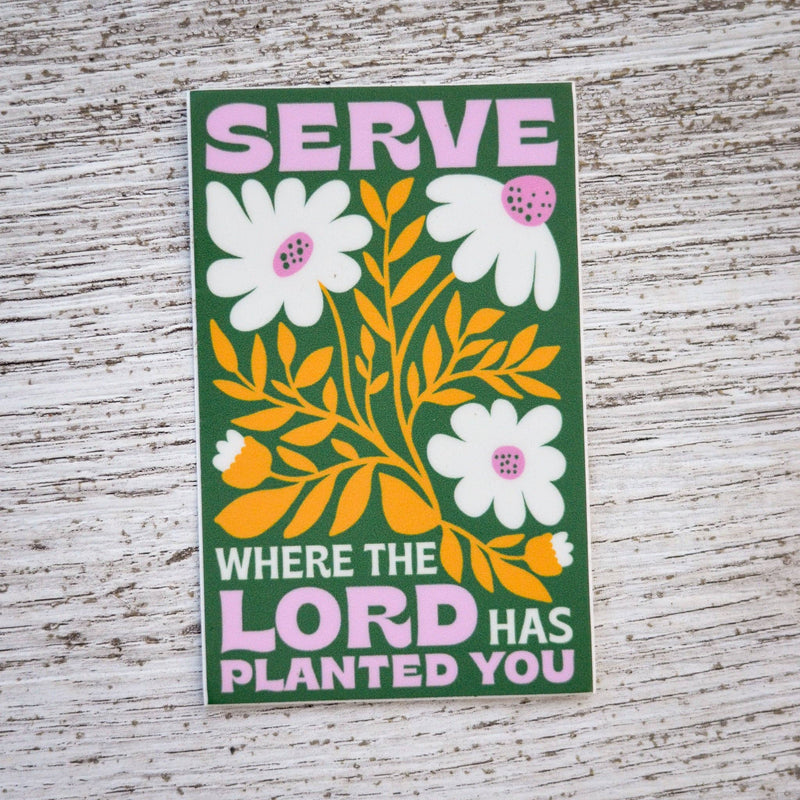 Bloom in Faith Sticker - Catholic Floral - Shepherd Me Shop