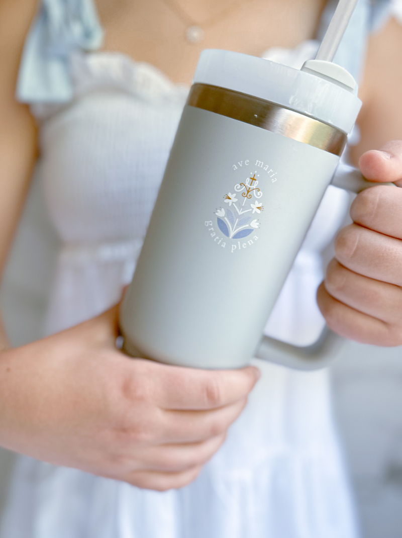Ave Maria 30oz Tumbler - Shepherd Me Shop
