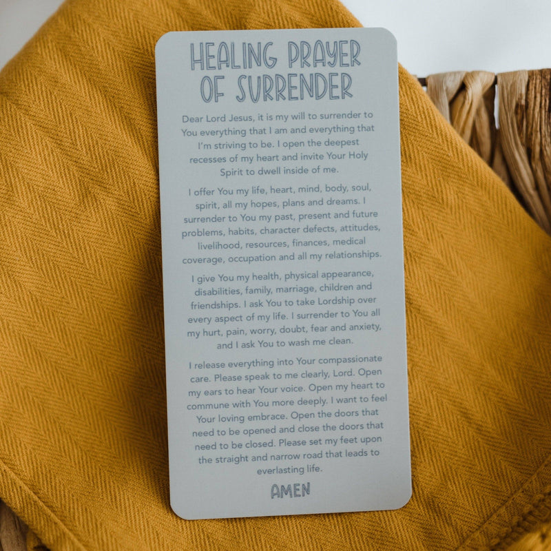 Healing Prayer of Surrender Prayer Card - Shepherd Me Shop