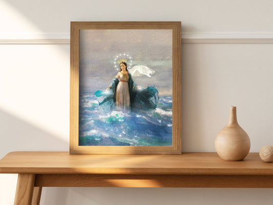 Stella Maris Catholic Art Print – Our Lady Star of the Sea - Shepherd Me Shop