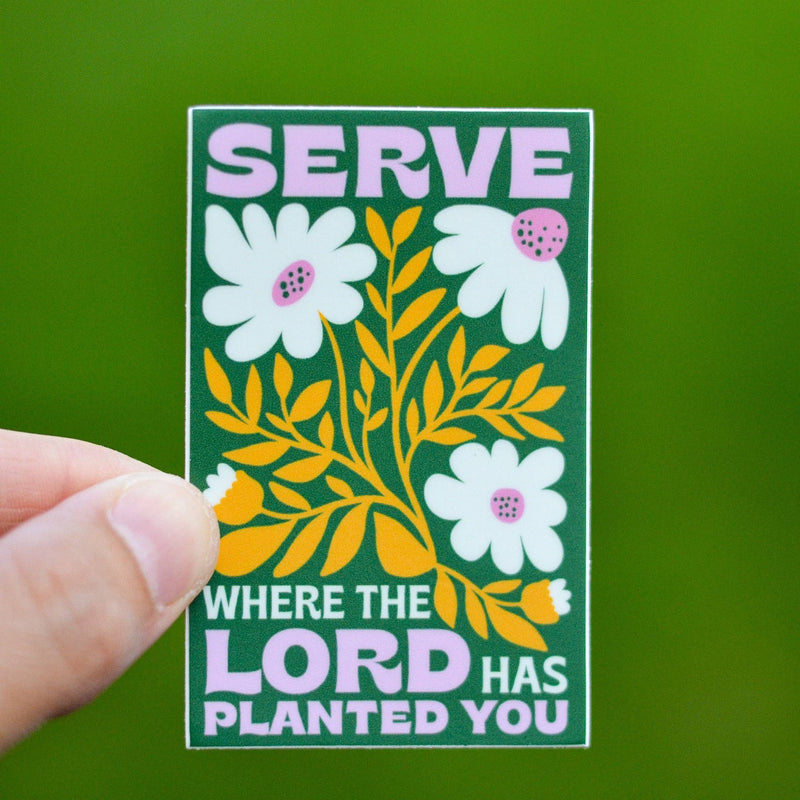 Bloom in Faith Sticker - Catholic Floral - Shepherd Me Shop