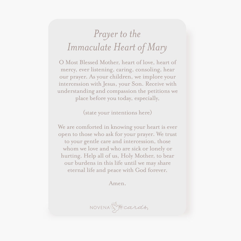 Immaculate Heart of Mary Prayer Card - Shepherd Me Shop