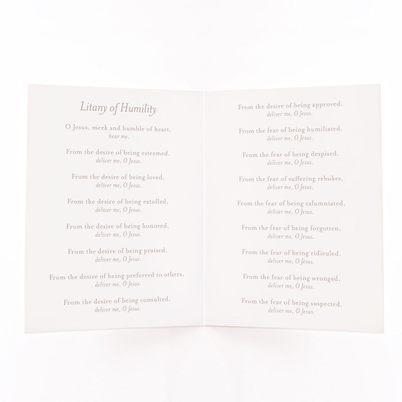 Litany of Humility Prayer Card - Shepherd Me Shop