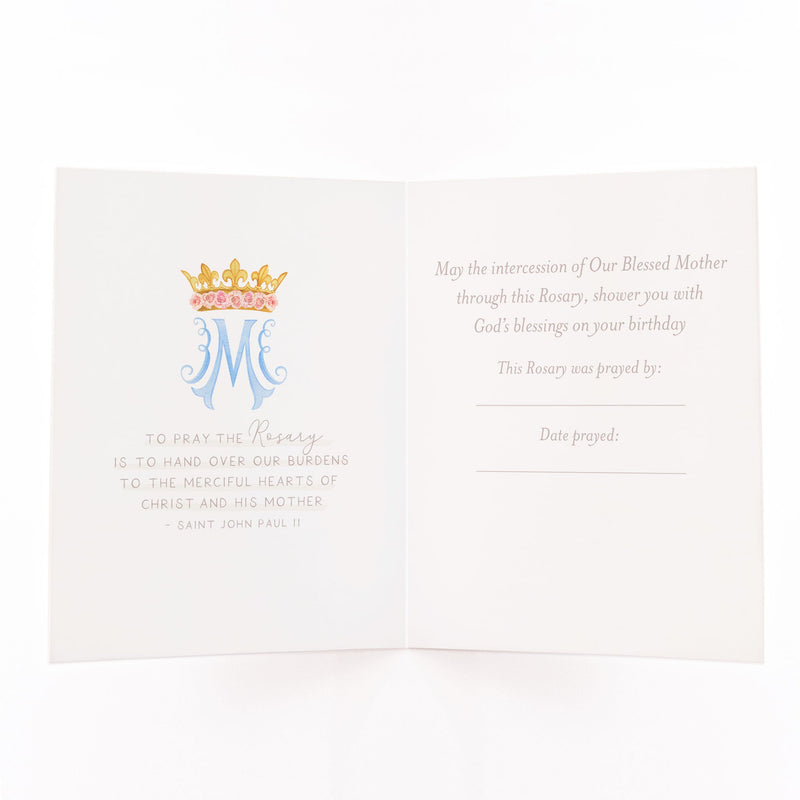 Rosary Card | Birthday Candles | Pink | Birthday - Shepherd Me Shop